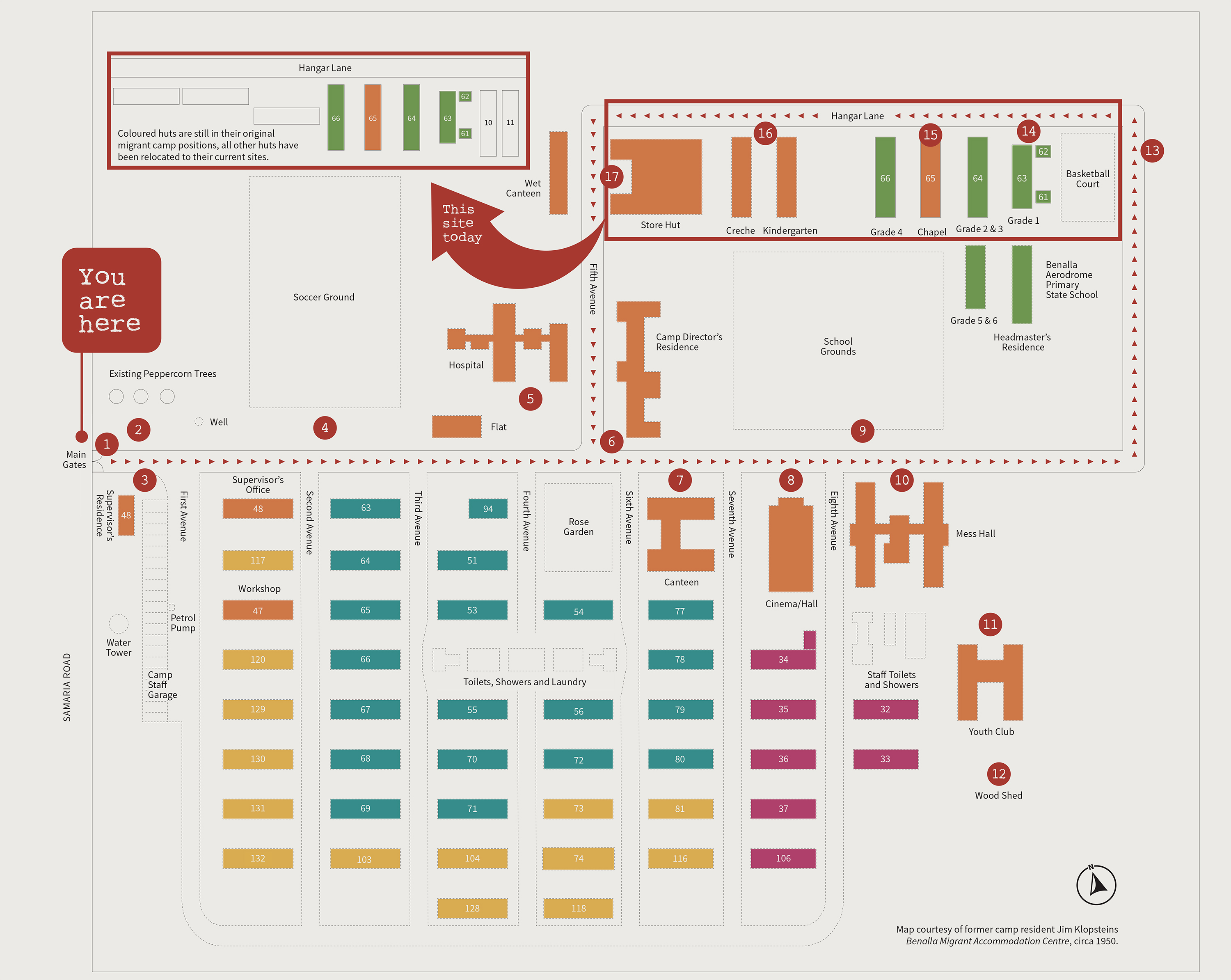 Benalla Migrant Camp map layout